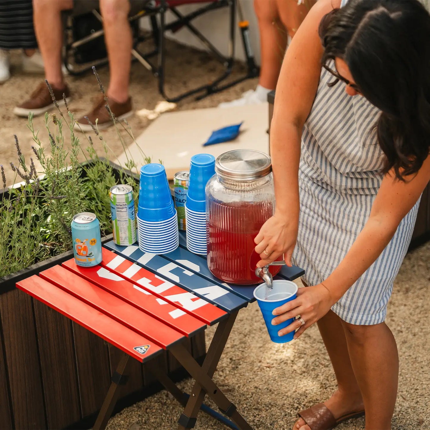 Compact Camp Table 20™ - USA Anniversary Deluxe - Camp Table Ready