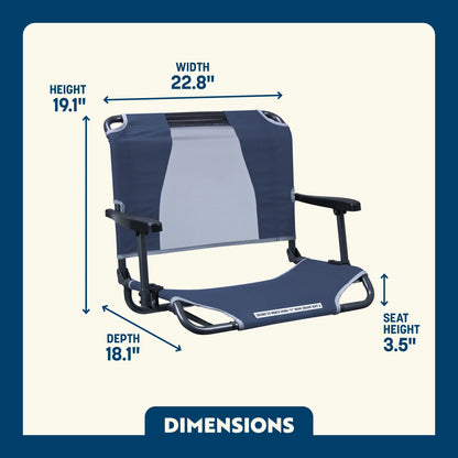 Big Comfort Stadium Chair™ with Armrests - Home Team Style