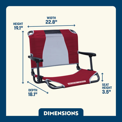 Big Comfort Stadium Chair™ with Armrests - Home Team Style