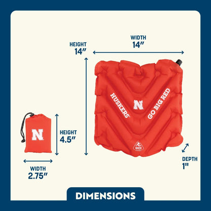 College V Seat™ Inflatable Stadium Cushion - Nebraska Cornhuskers - Kickoff Ease