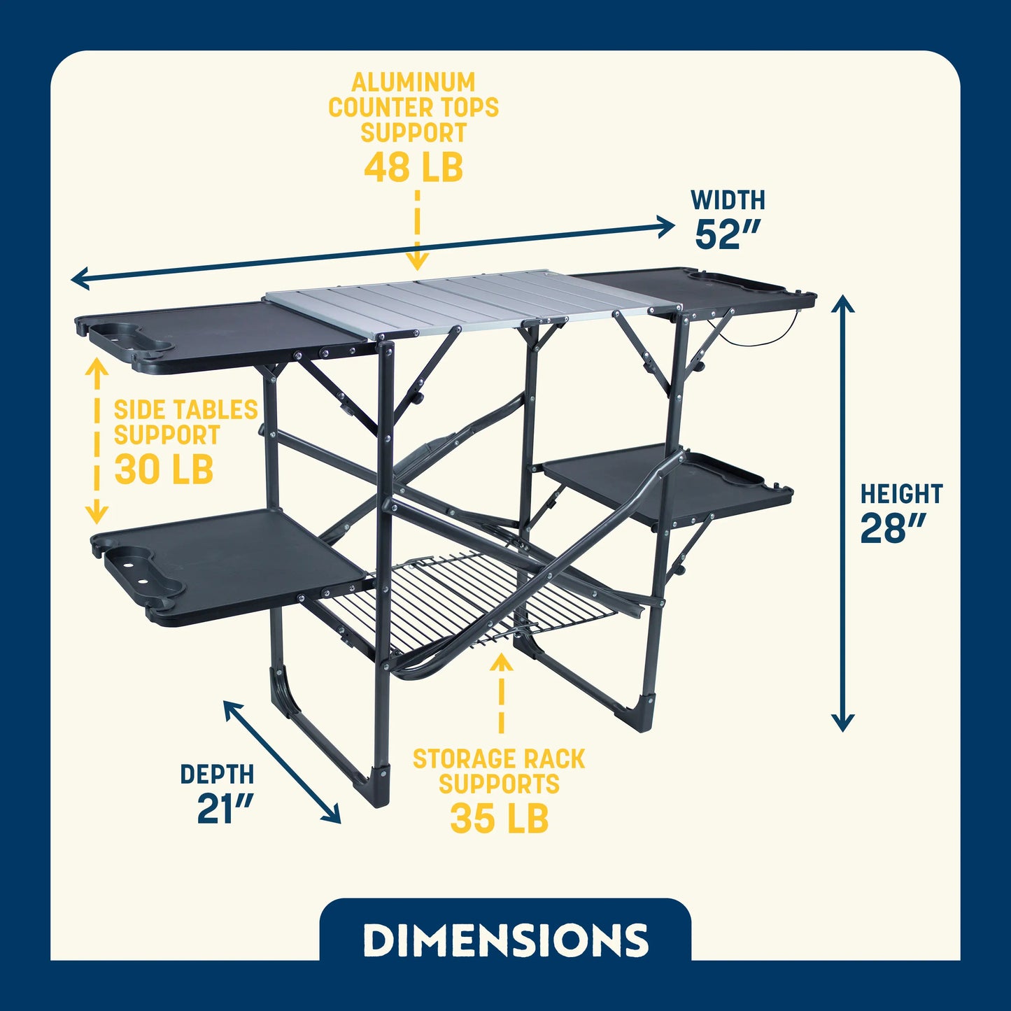 Slim-Fold Cook Station™ - Backyard Prep