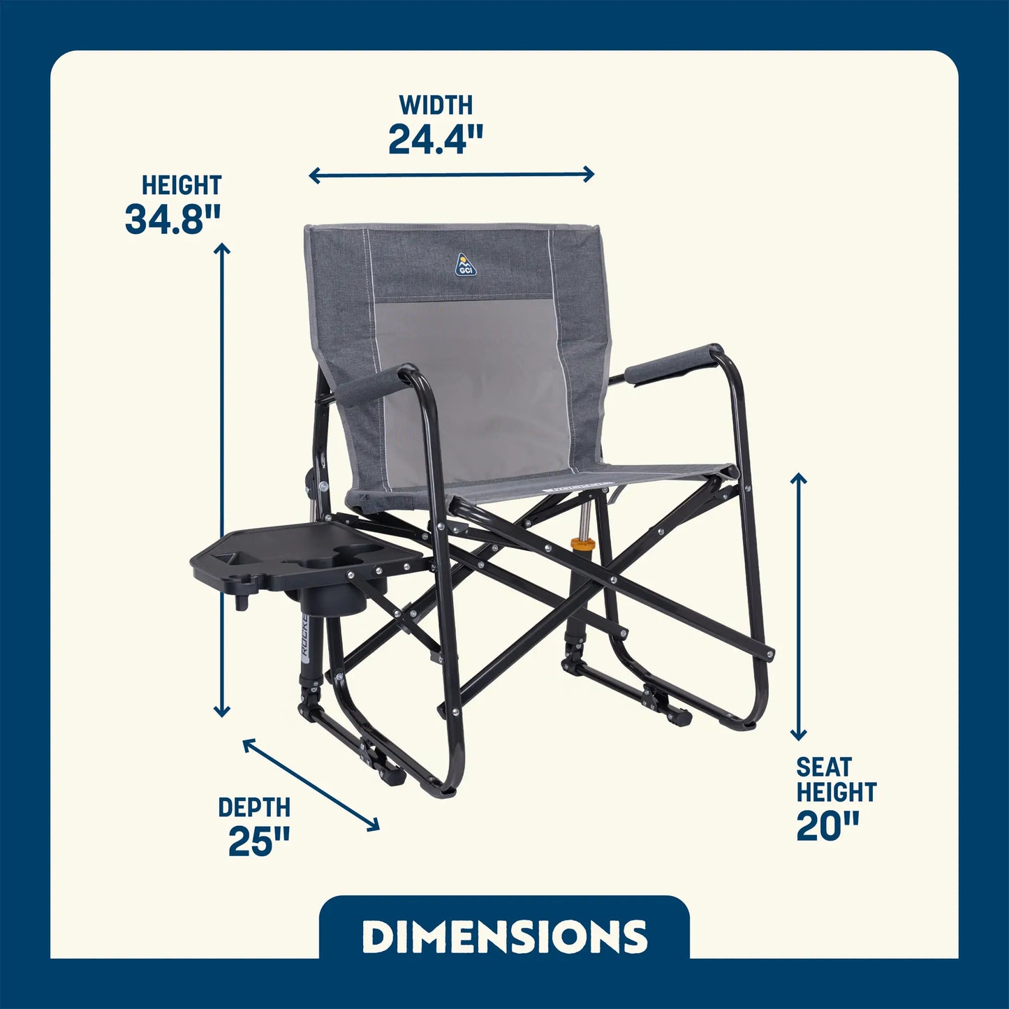 Freestyle Rocker™ with Side Table - Tailgate Prep