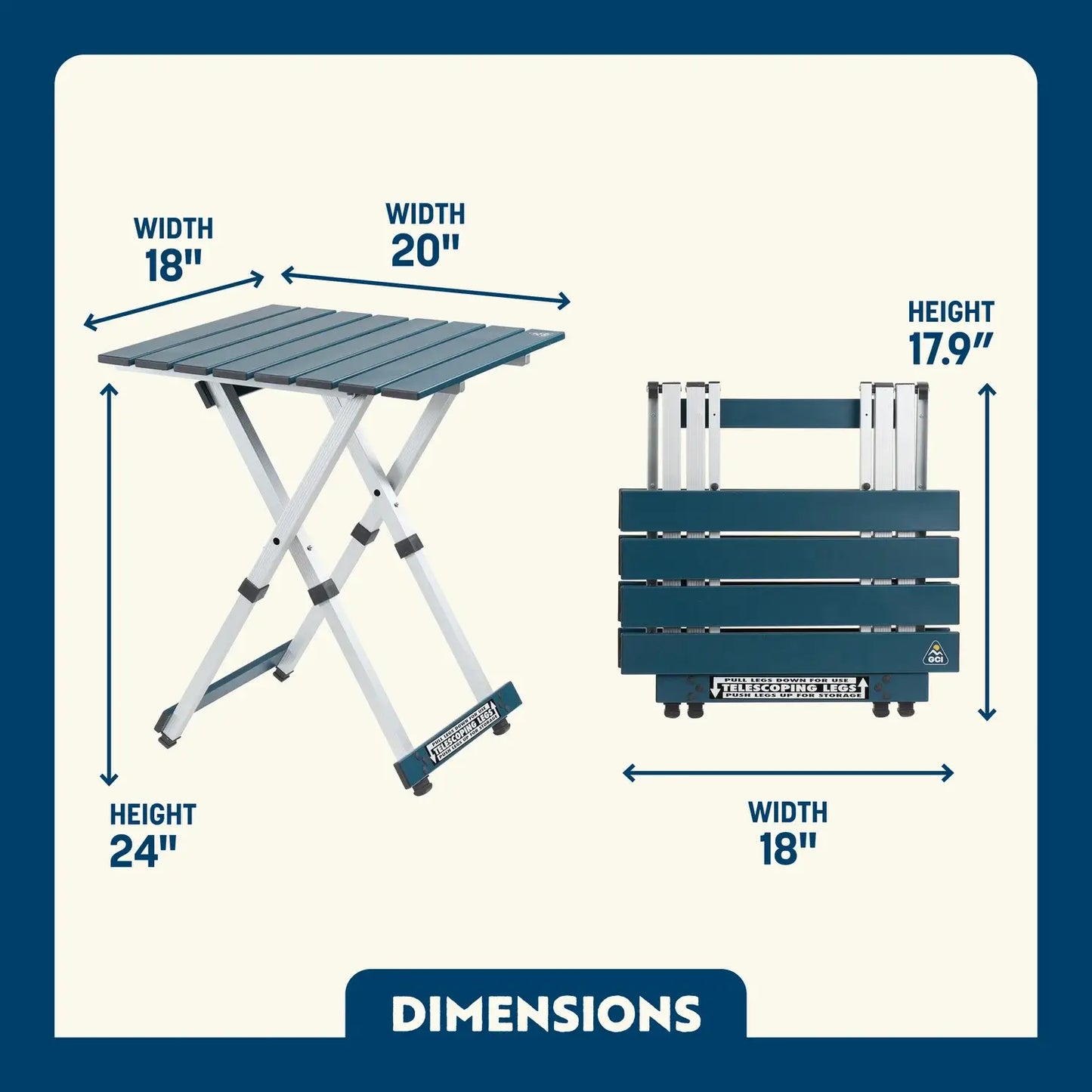 Compact Camp Table 20™ - Picnic Setup