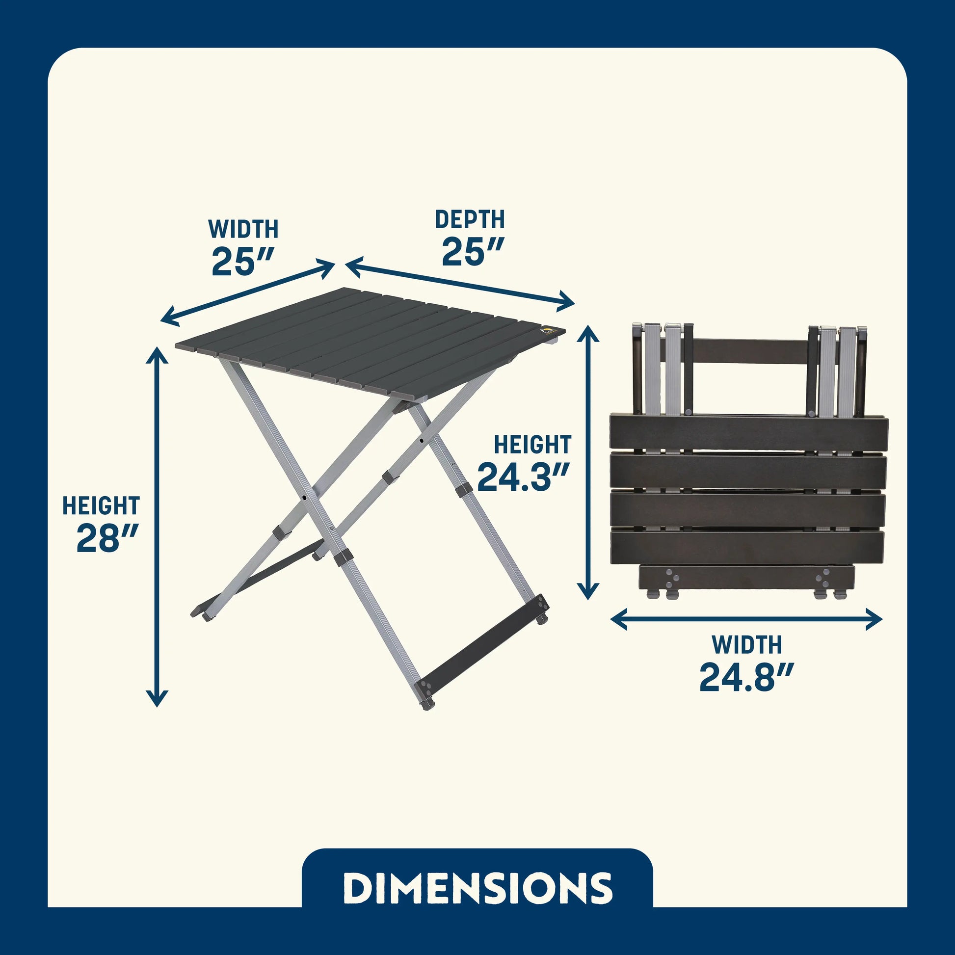 Compact Camp Table 25™ - Cookout Ready
