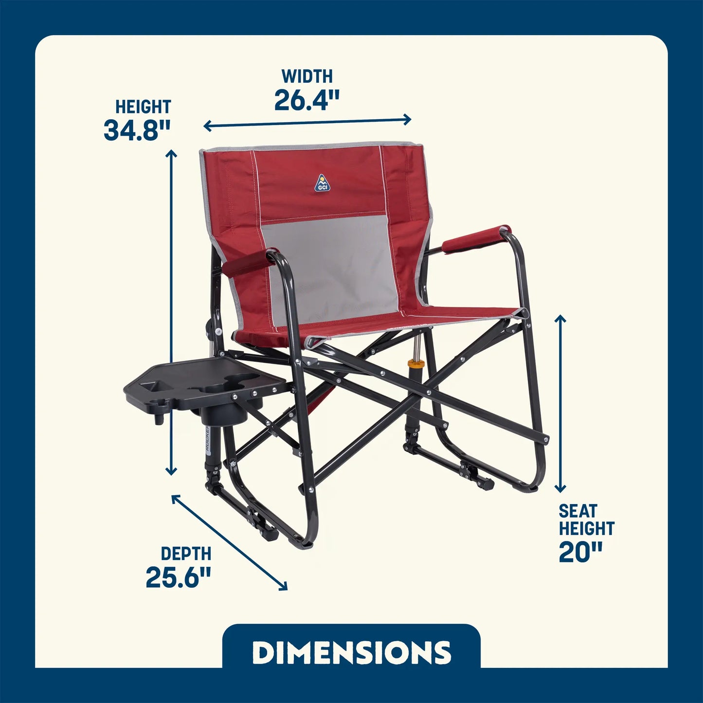 Freestyle Rocker XL™ with Side Table - Picnic Meal Prep