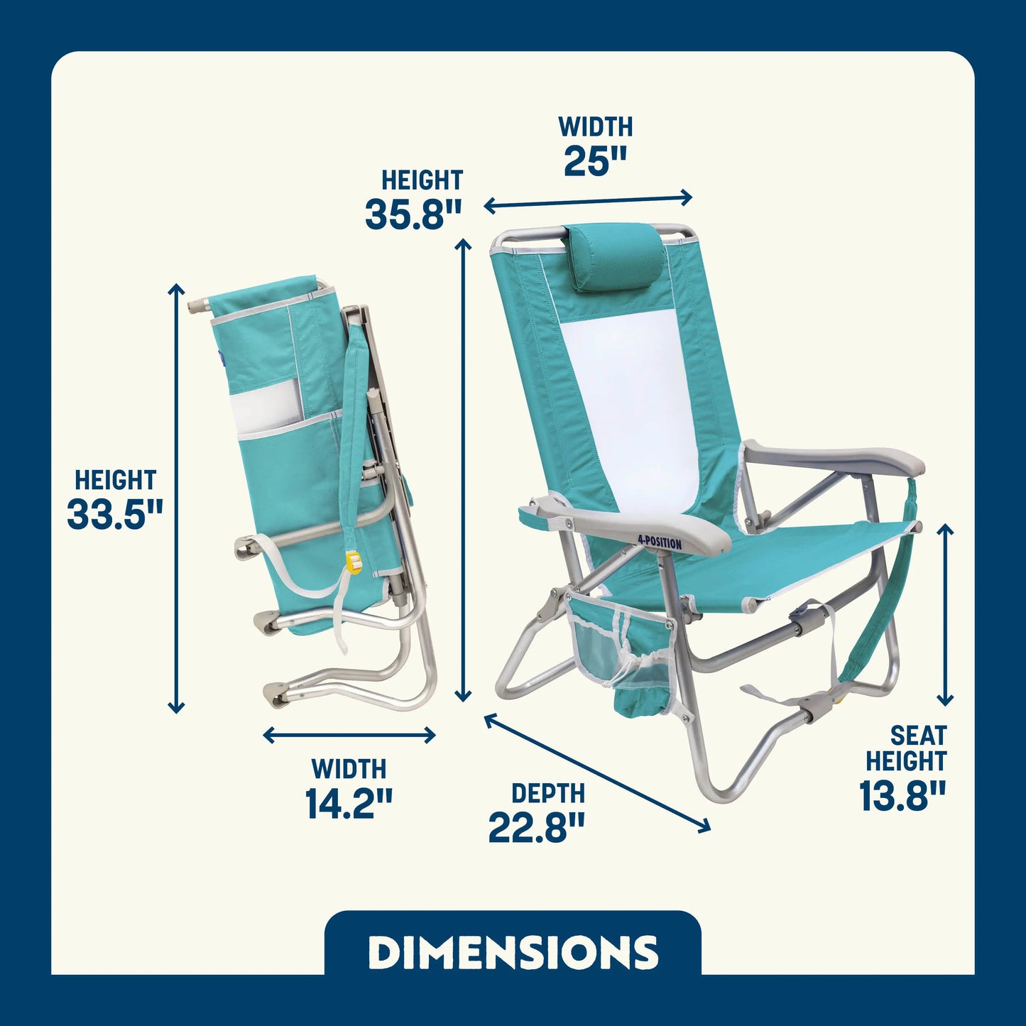 Bi-Fold Beach Chair™ - Coastal Retreat