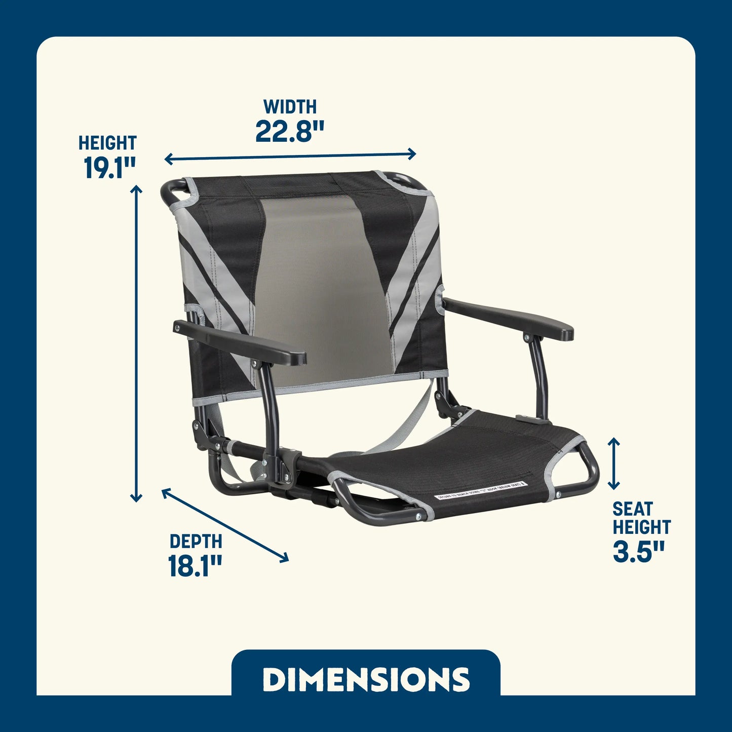 Big Comfort Stadium Chair™ with Armrests - Home Team Style
