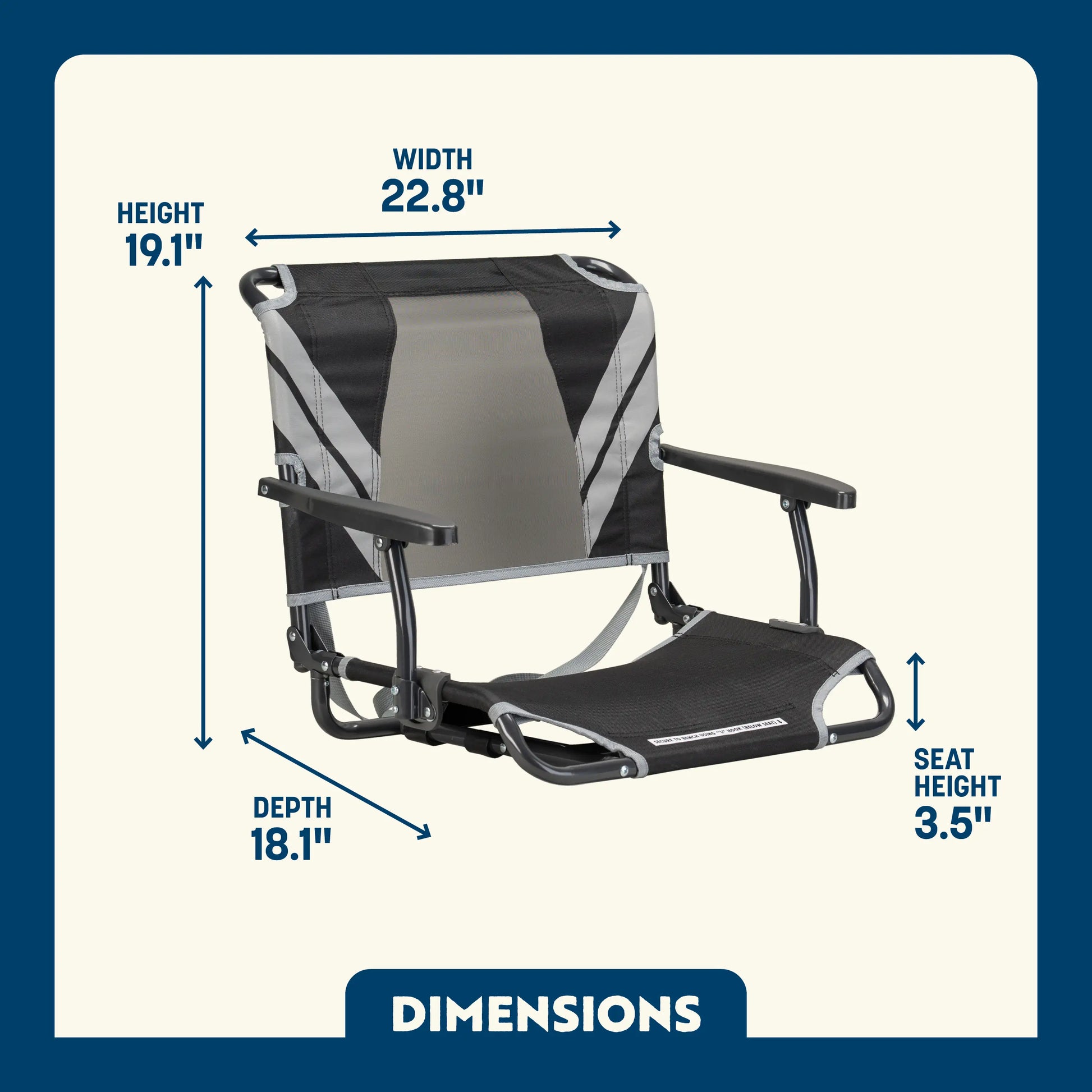Big Comfort Stadium Chair™ with Armrests - Home Team Style