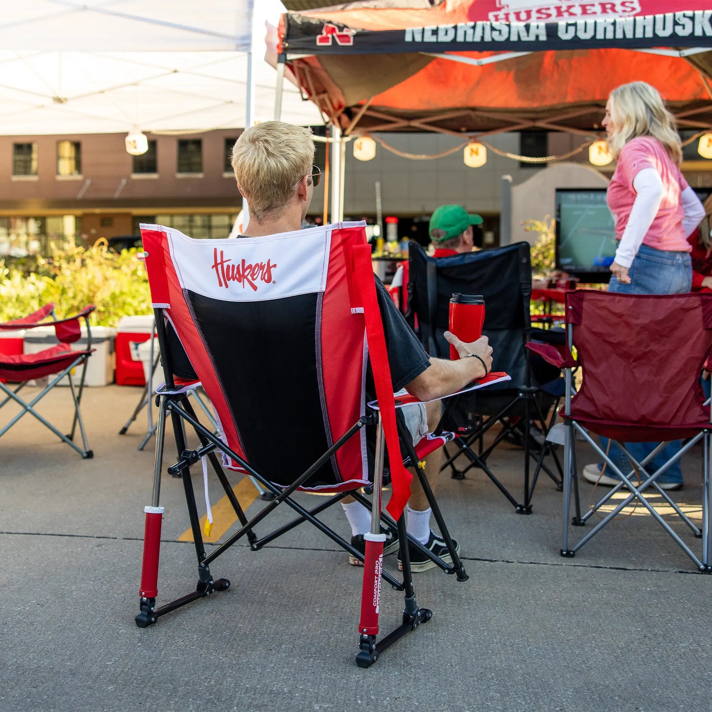 College Comfort Pro Rocker™ - Nebraska Cornhuskers - Game Day Comfort