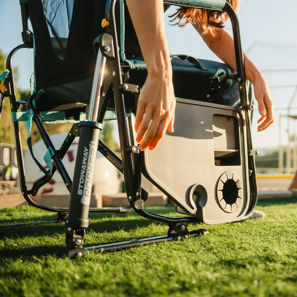 Stowaway Rocker™ with Side Table - Outdoor Kitchen Prep
