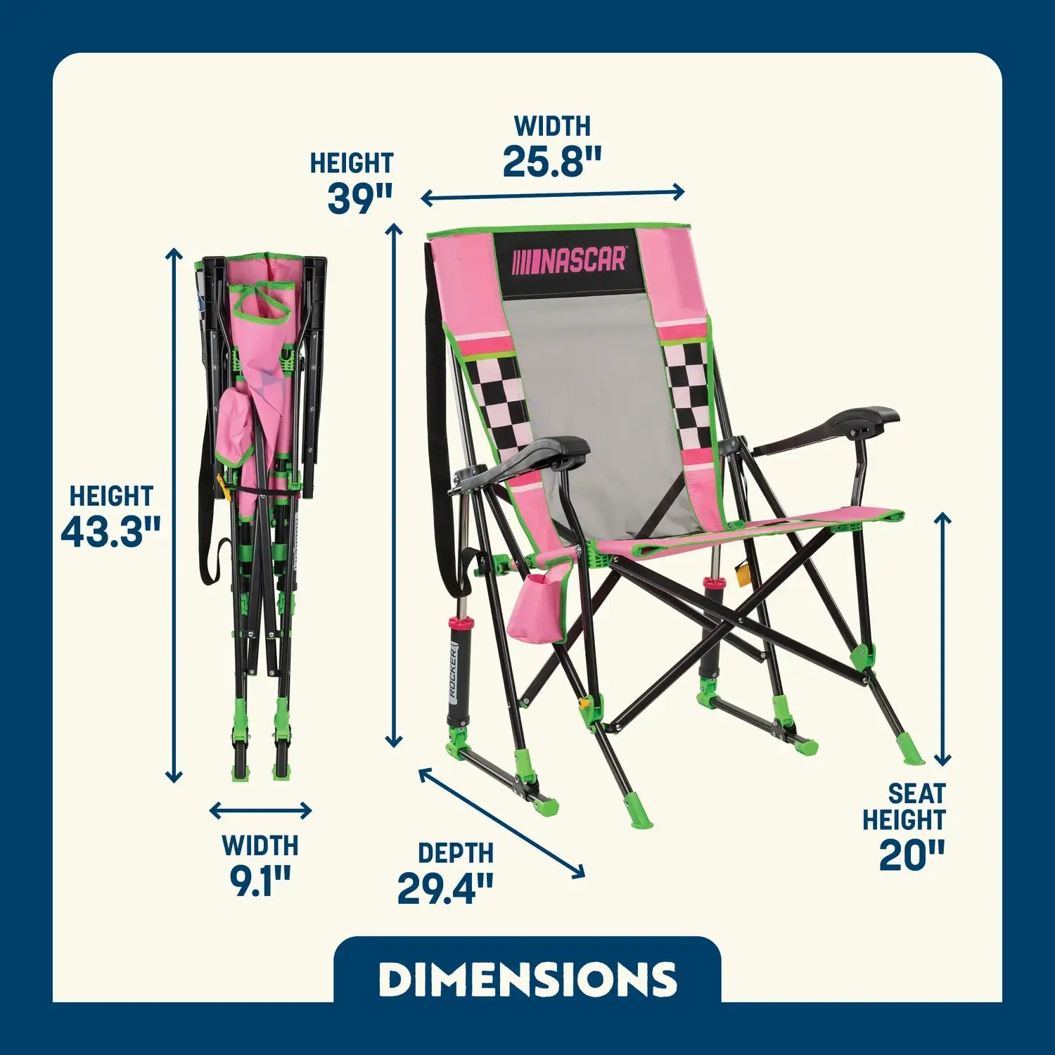 RoadTrip Rocker™ - NASCAR For Her - Victory Style